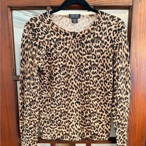 Lord & Taylor Leopard Print Cardigan